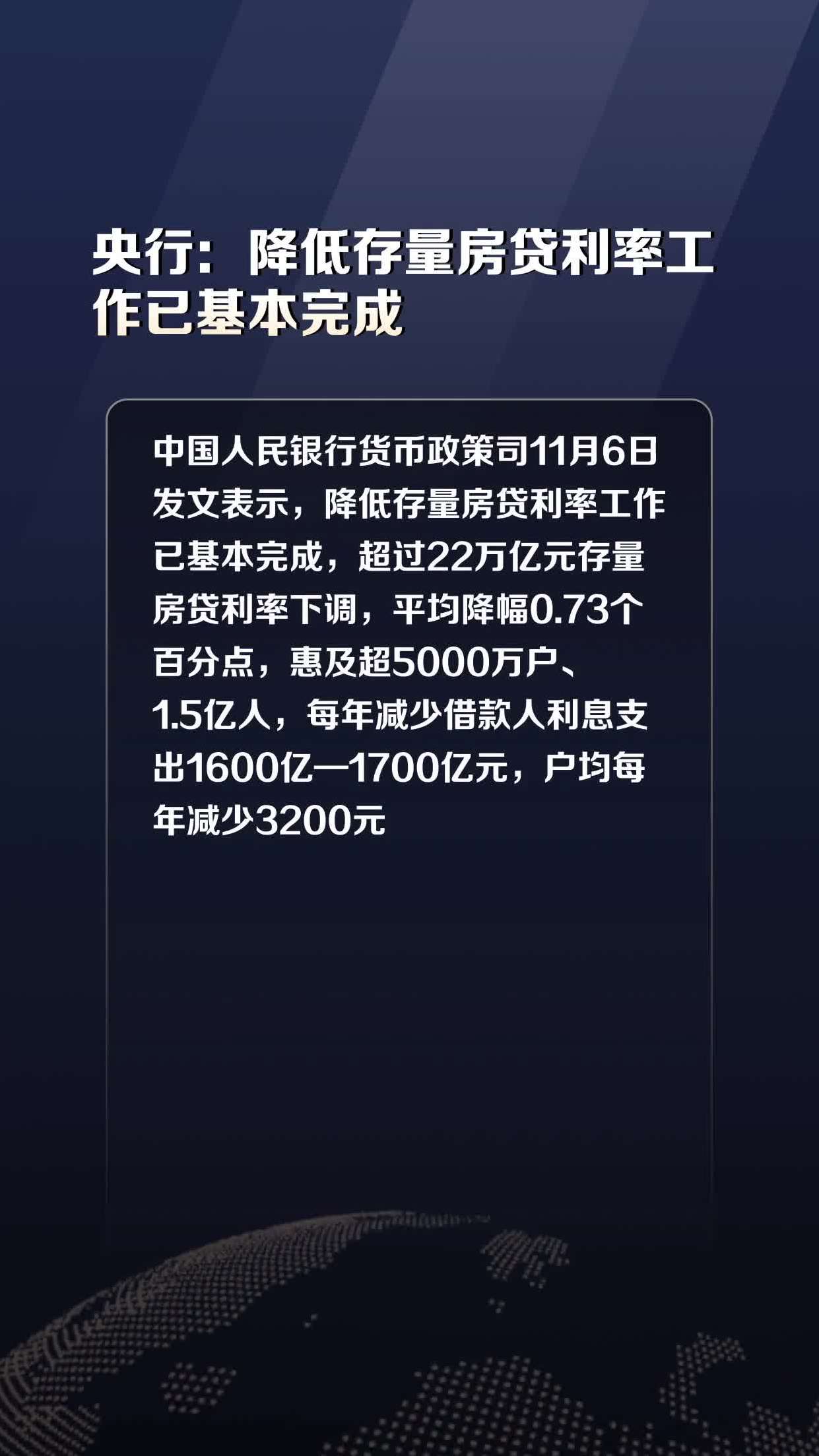 降低存量房贷利率工作基本完成